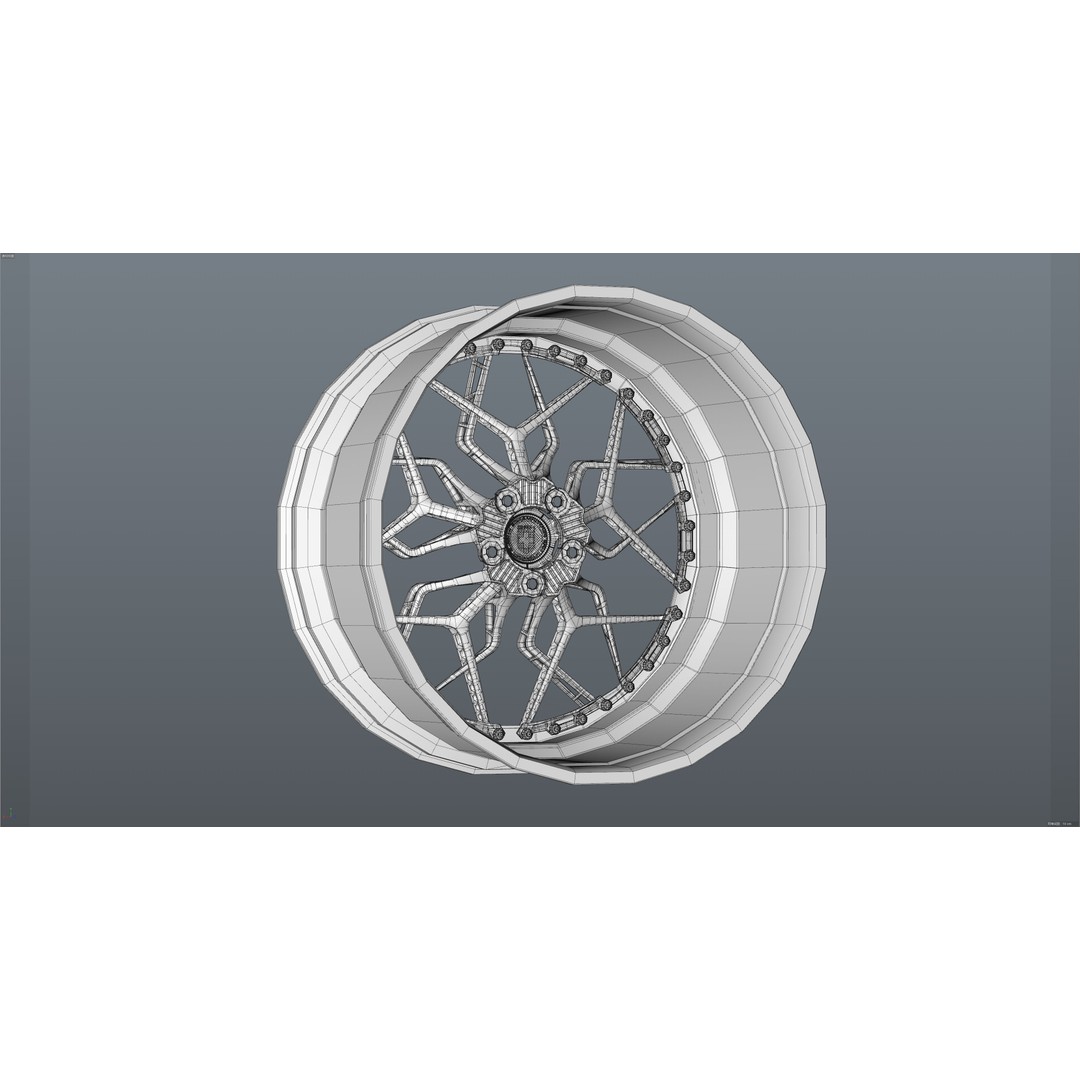 HRE 3D Model – Low Poly Vehicle Part with PBR Textures, FBX - View 34