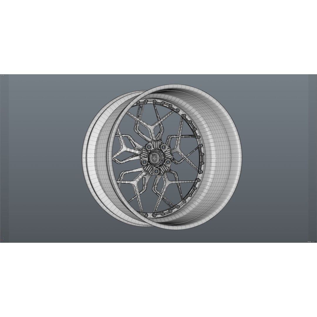 HRE 3D Model – Low Poly Vehicle Part with PBR Textures, FBX - View 35