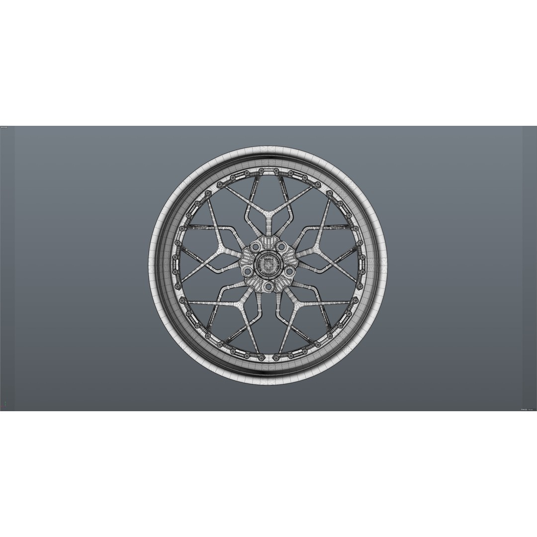 HRE 3D Model – Low Poly Vehicle Part with PBR Textures, FBX - View 37