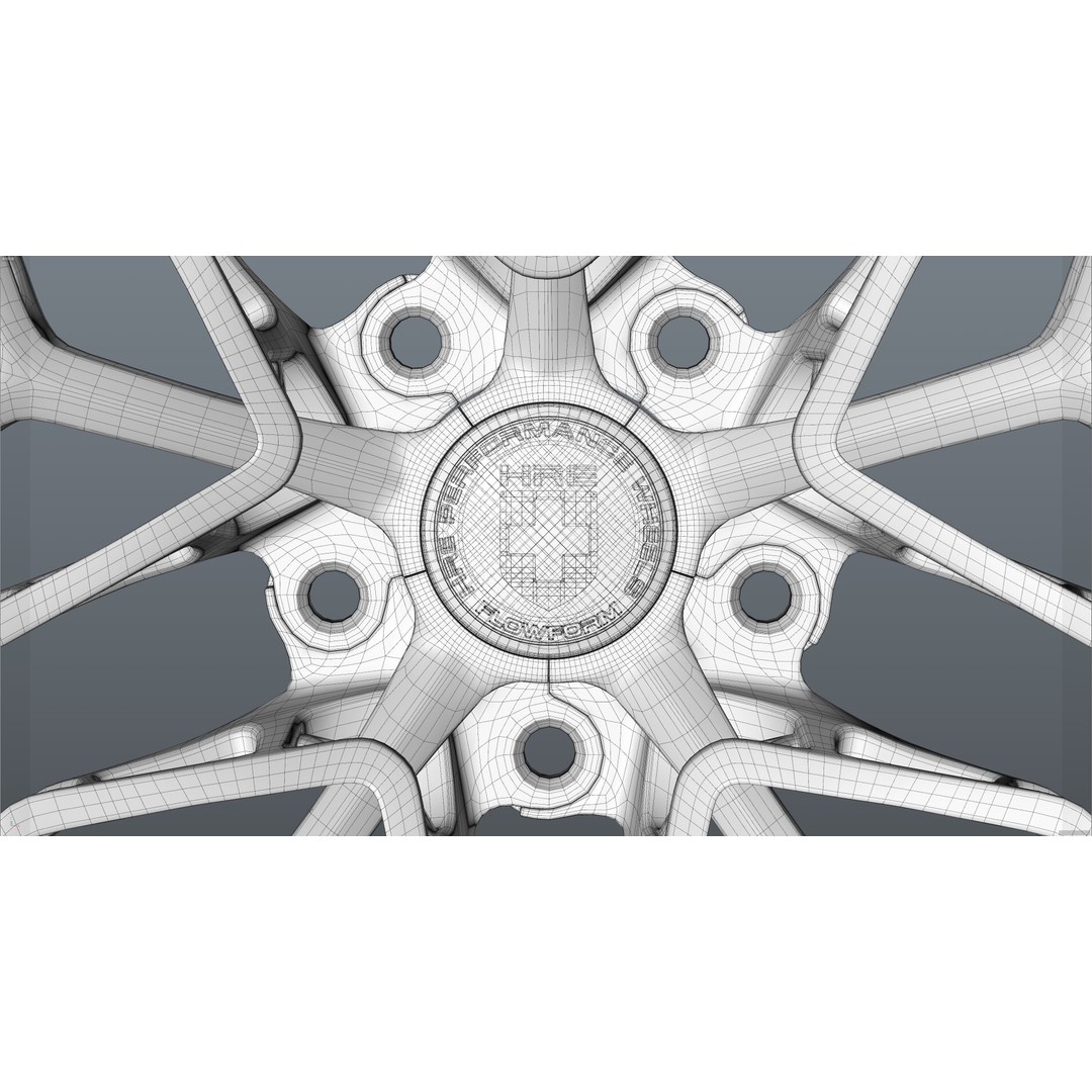 HRE 3D Model – Low Poly Vehicle Part with PBR Textures, FBX - View 43