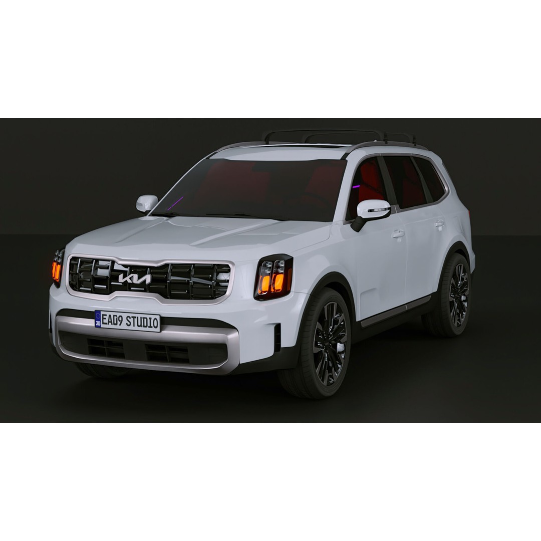 2025 Kia Telluride S 3D Model – High Poly Vehicle, FBX, OBJ, PBR - View 11