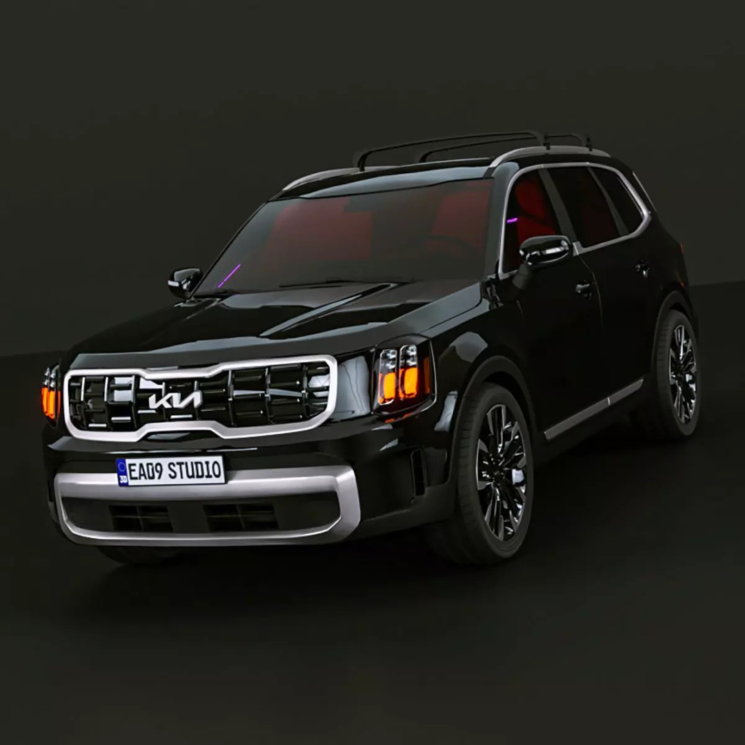 2025 Kia Telluride S 3D Model – High Poly Vehicle, FBX, OBJ, PBR - View 2