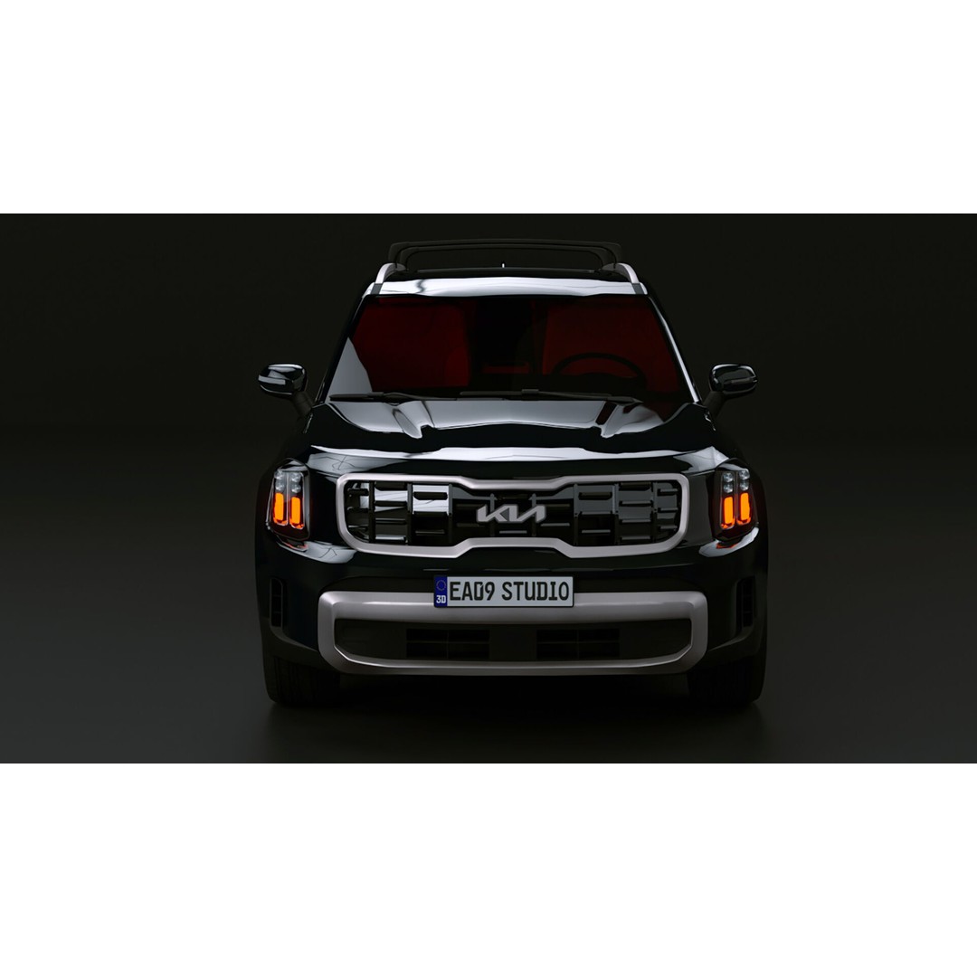 2025 Kia Telluride S 3D Model – High Poly Vehicle, FBX, OBJ, PBR - View 7