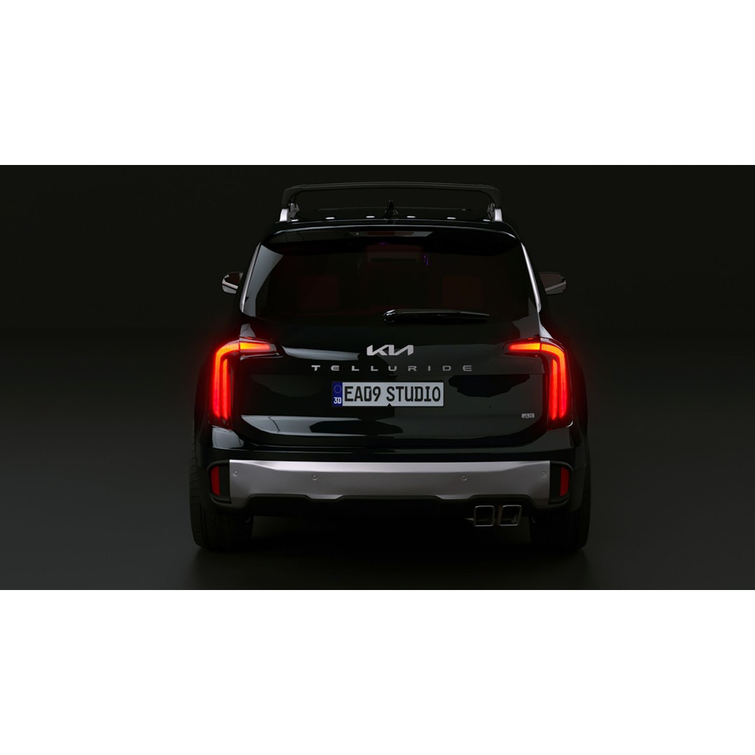 2025 Kia Telluride S 3D Model – High Poly Vehicle, FBX, OBJ, PBR - View 8