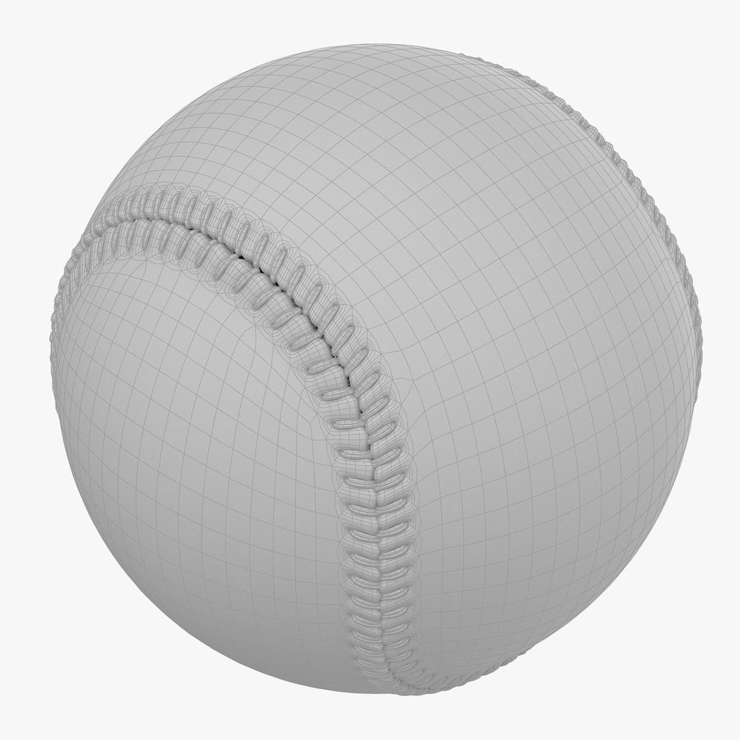 Baseball 3D Model – Photorealistic High Poly Asset, FBX, OBJ - View 10