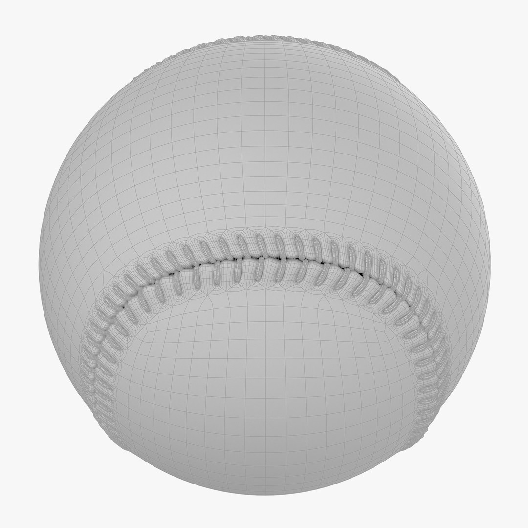 Baseball 3D Model – Photorealistic High Poly Asset, FBX, OBJ - View 12