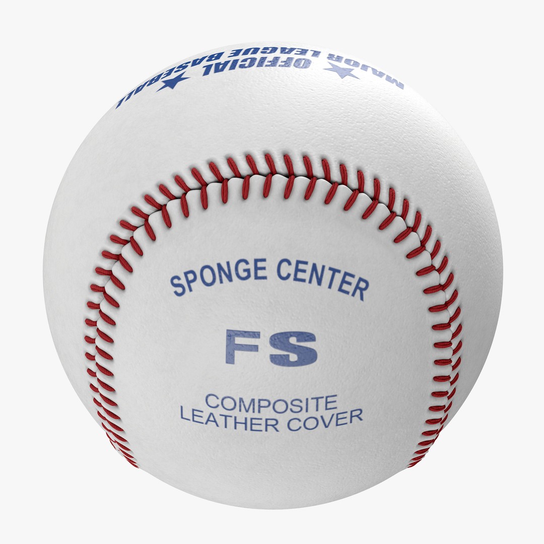 Baseball 3D Model – Photorealistic High Poly Asset, FBX, OBJ - View 5