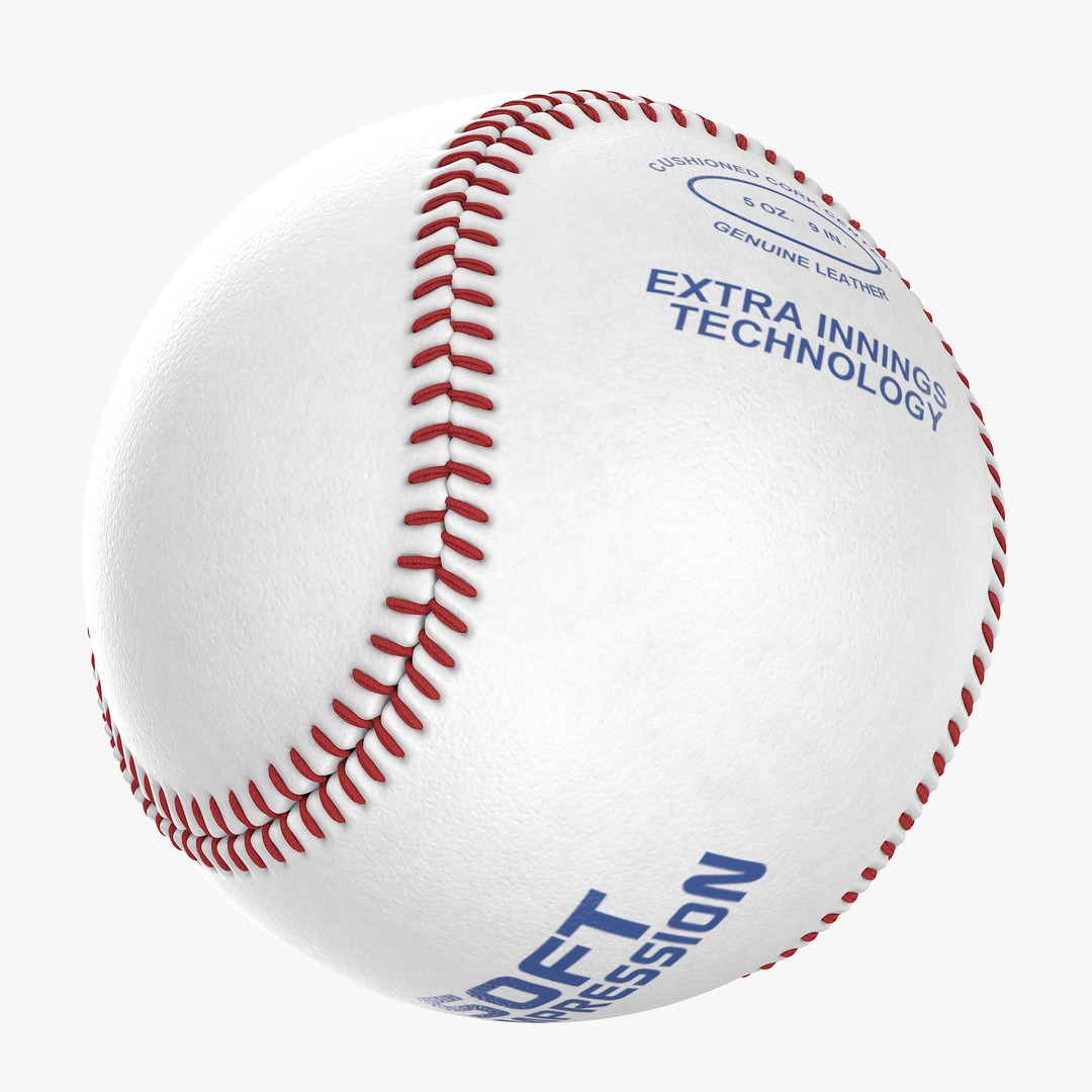 Baseball 3D Model – Photorealistic High Poly Asset, FBX, OBJ - View 7