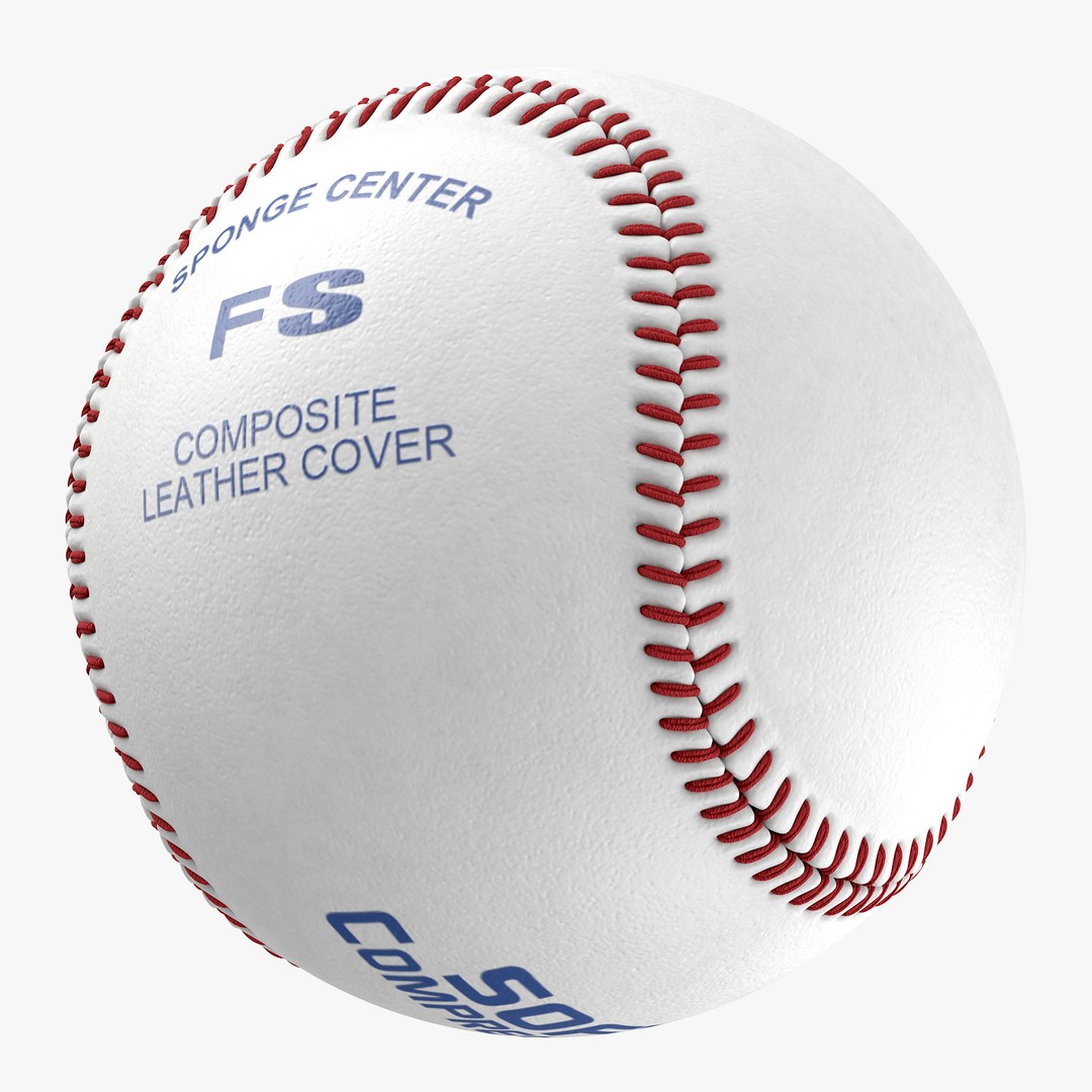 Baseball 3D Model – Photorealistic High Poly Asset, FBX, OBJ - View 8