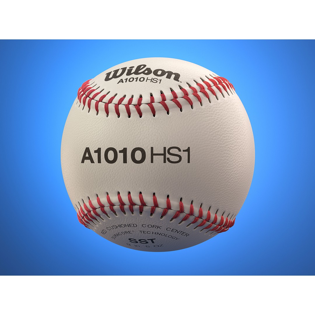 Baseball Ball 3D Model – High Precision Photorealistic Asset, FBX, OBJ - View 7