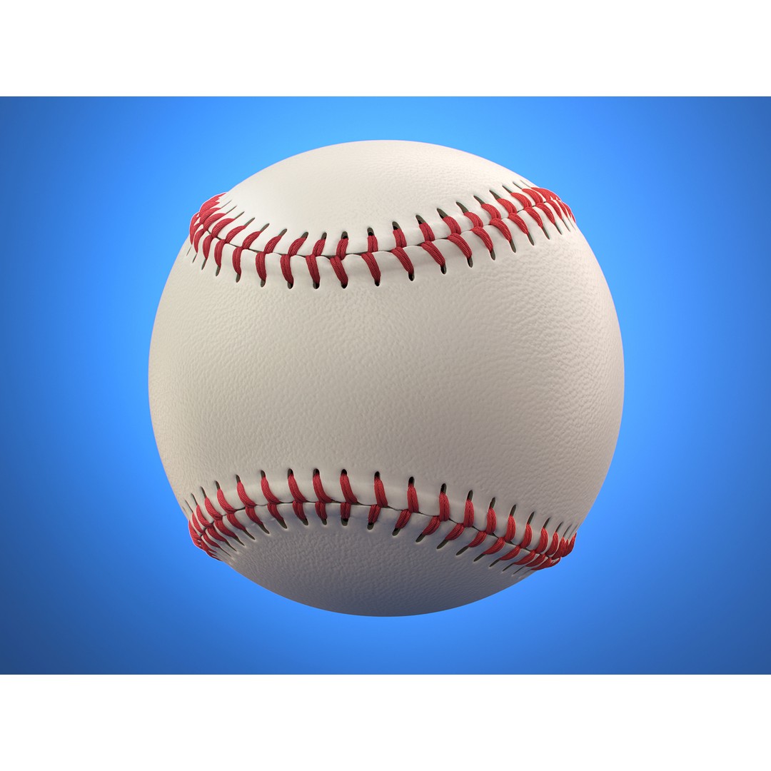 Baseball Ball 3D Model – High Precision Photorealistic Asset, FBX, OBJ - View 9
