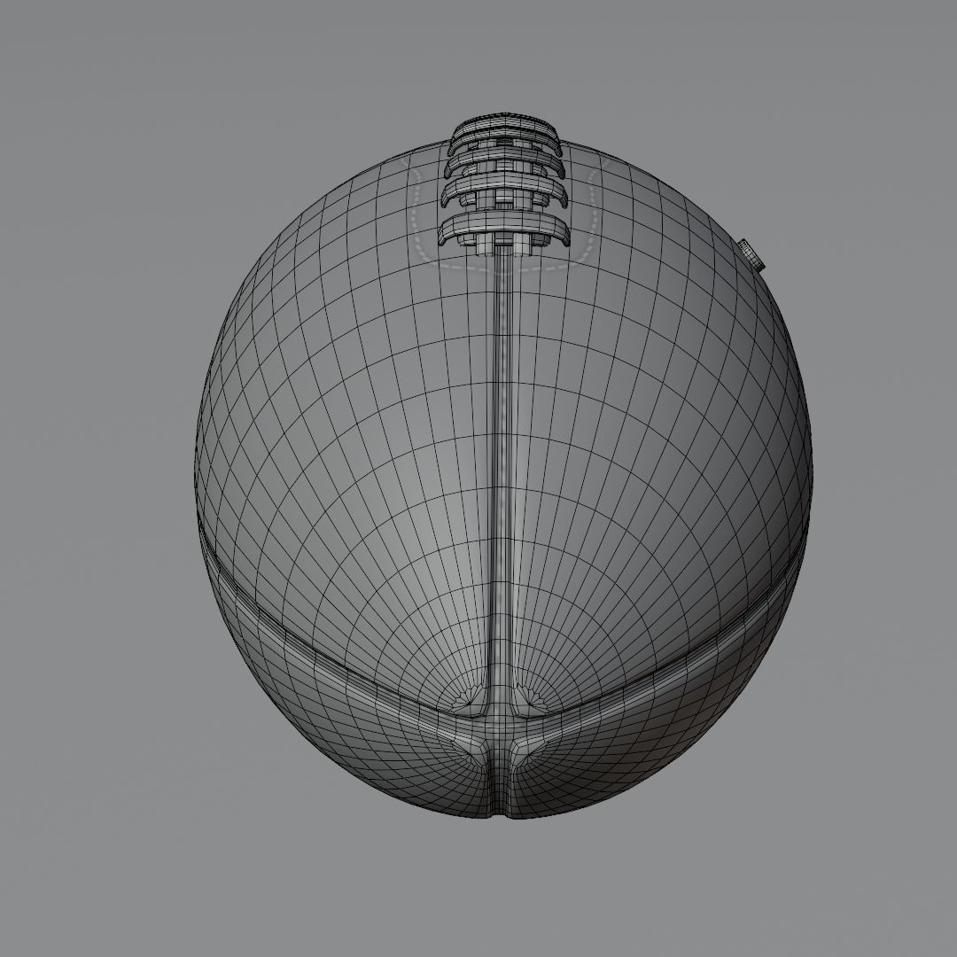 American Football 3D Model – Low Poly Game Asset, PBR Textures - View 10