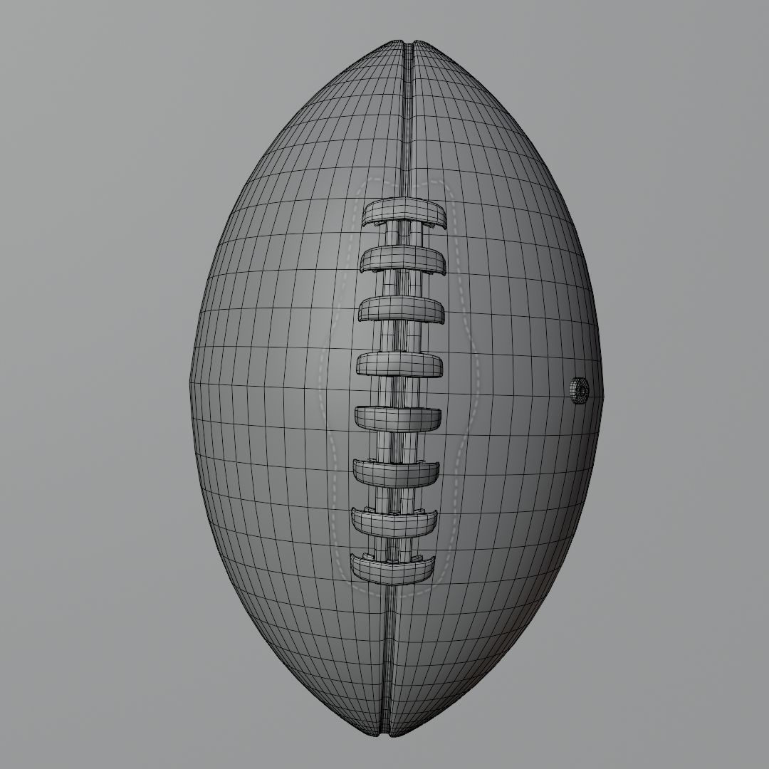 American Football 3D Model – Low Poly Game Asset, PBR Textures - View 12