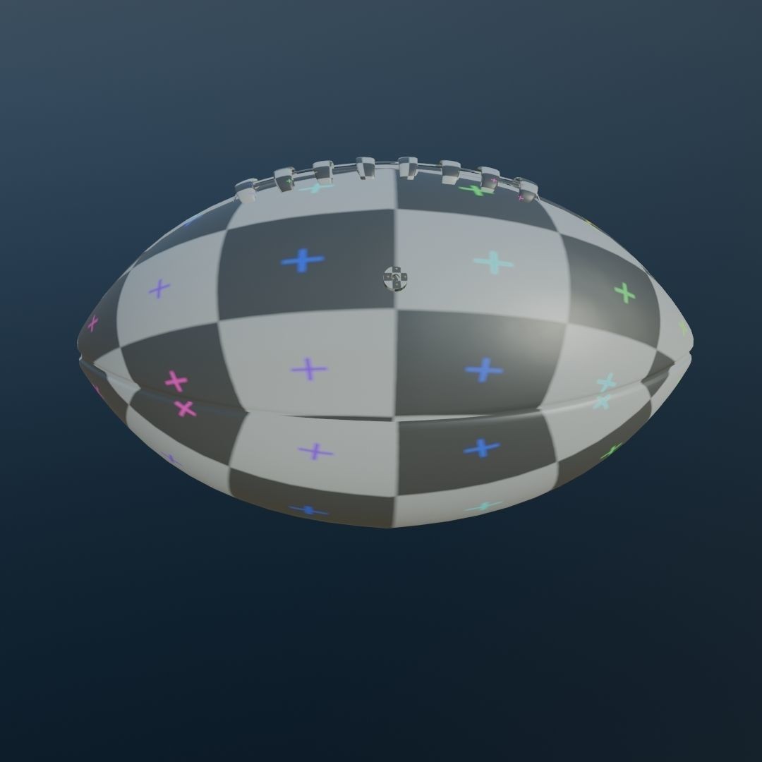 American Football 3D Model – Low Poly Game Asset, PBR Textures - View 15