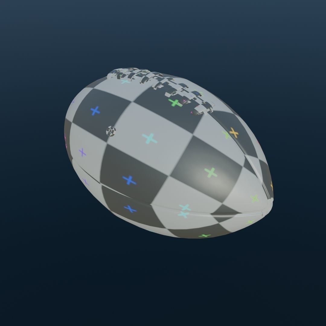 American Football 3D Model – Low Poly Game Asset, PBR Textures - View 16