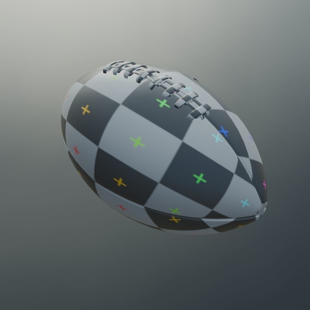 American Football 3D Model – Low Poly Game Asset, PBR Textures - View 18