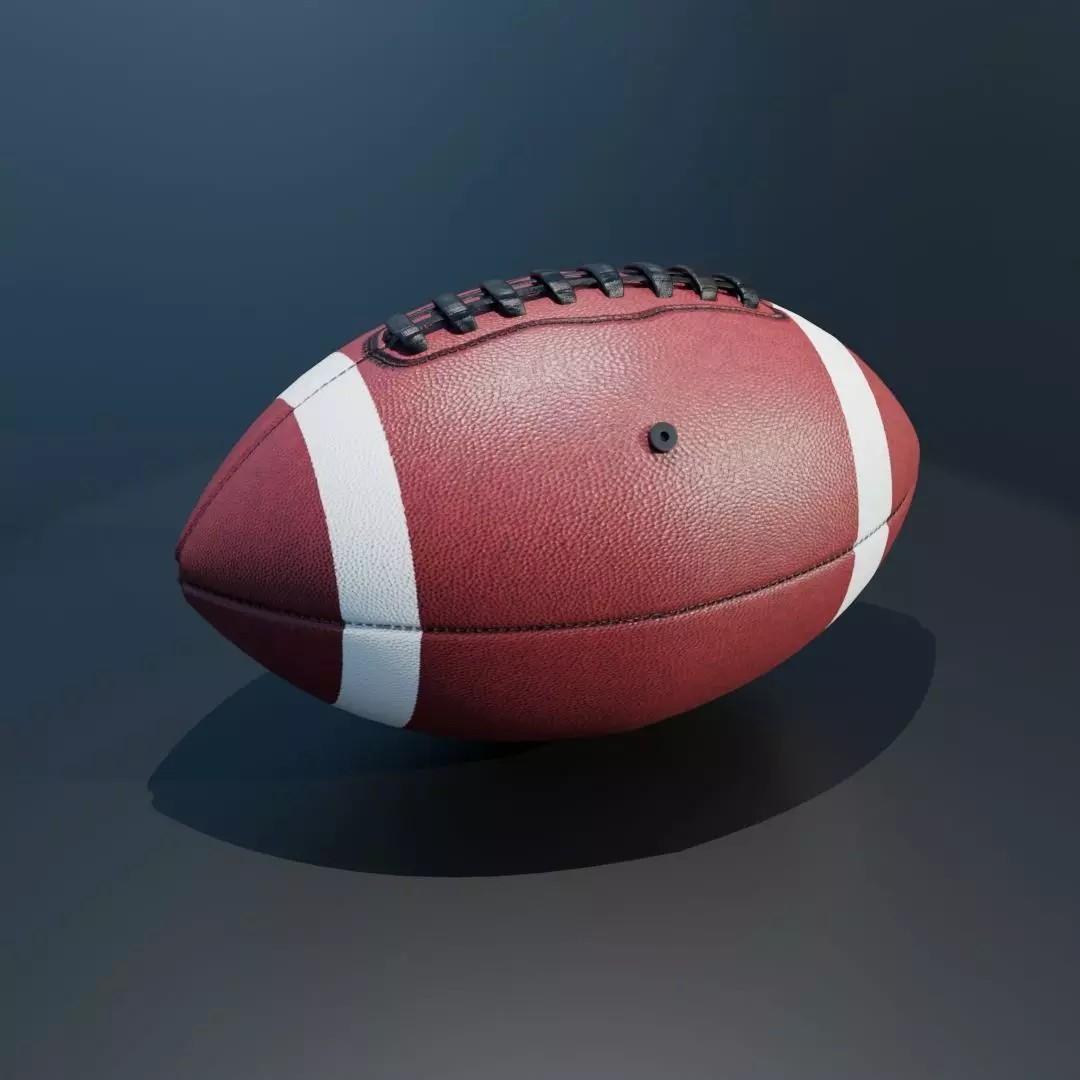 American Football 3D Model – Low Poly Game Asset, PBR Textures - View 2