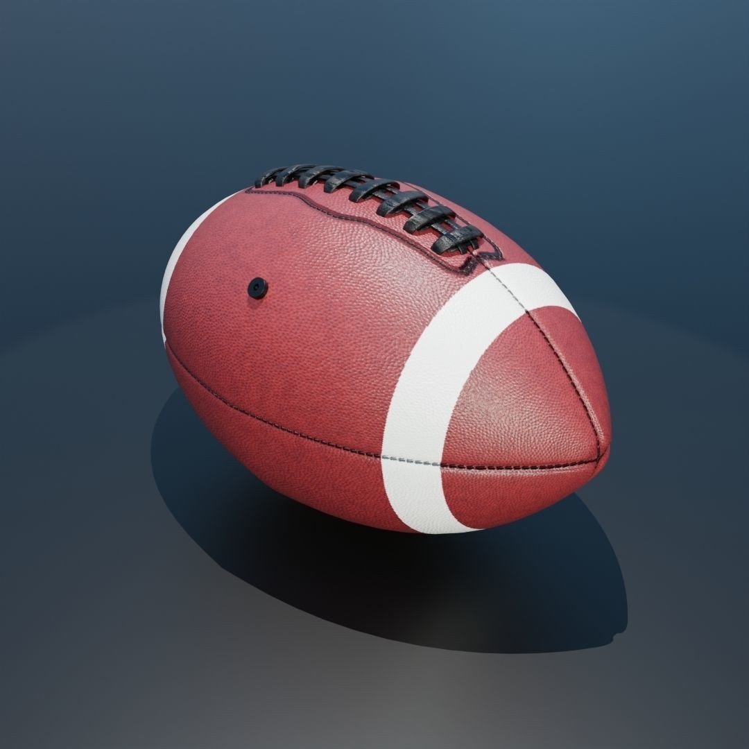 American Football 3D Model – Low Poly Game Asset, PBR Textures - View 3