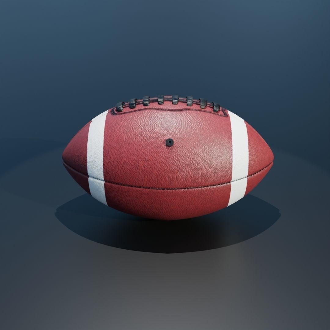 American Football 3D Model – Low Poly Game Asset, PBR Textures - View 7