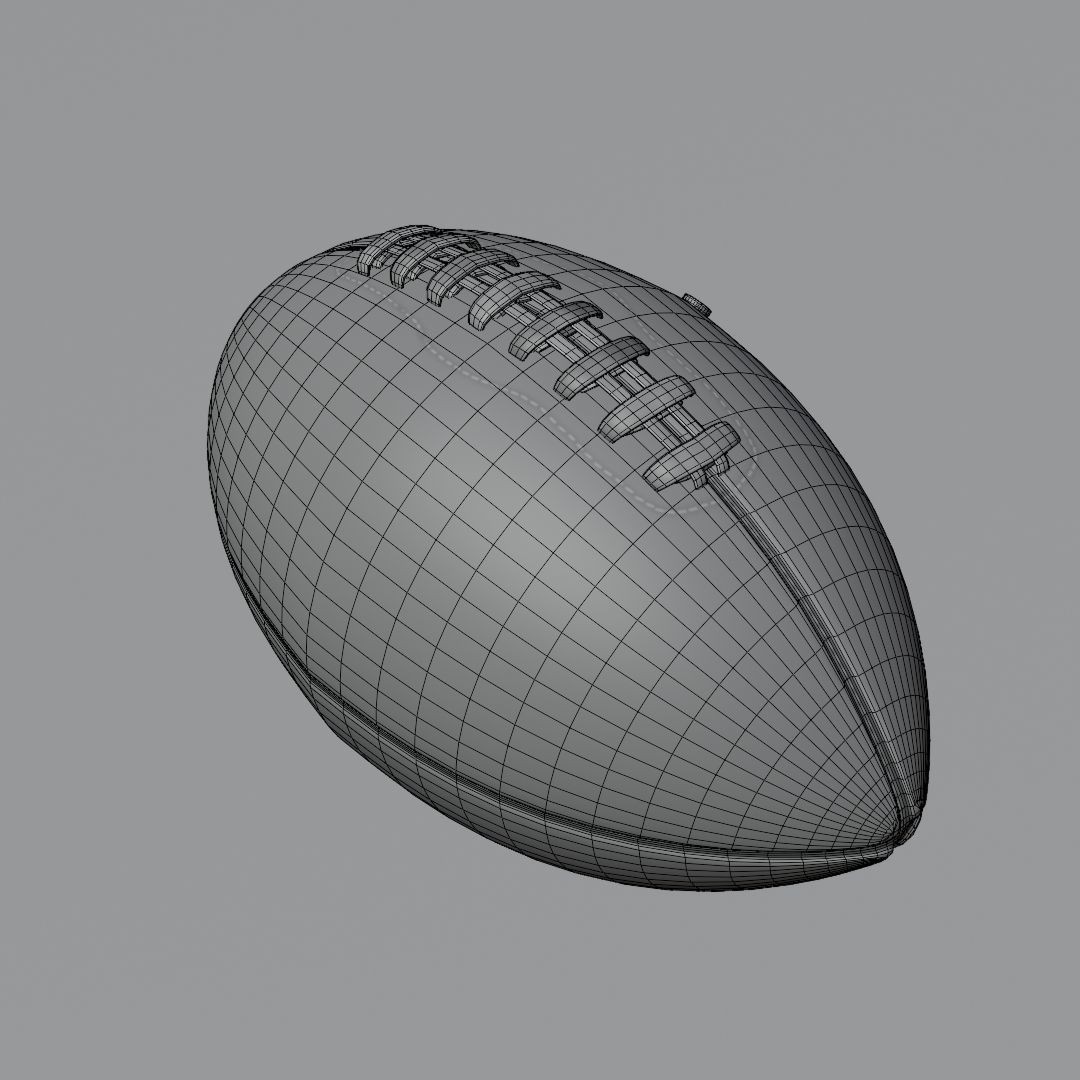 American Football 3D Model – Low Poly Game Asset, PBR Textures - View 8