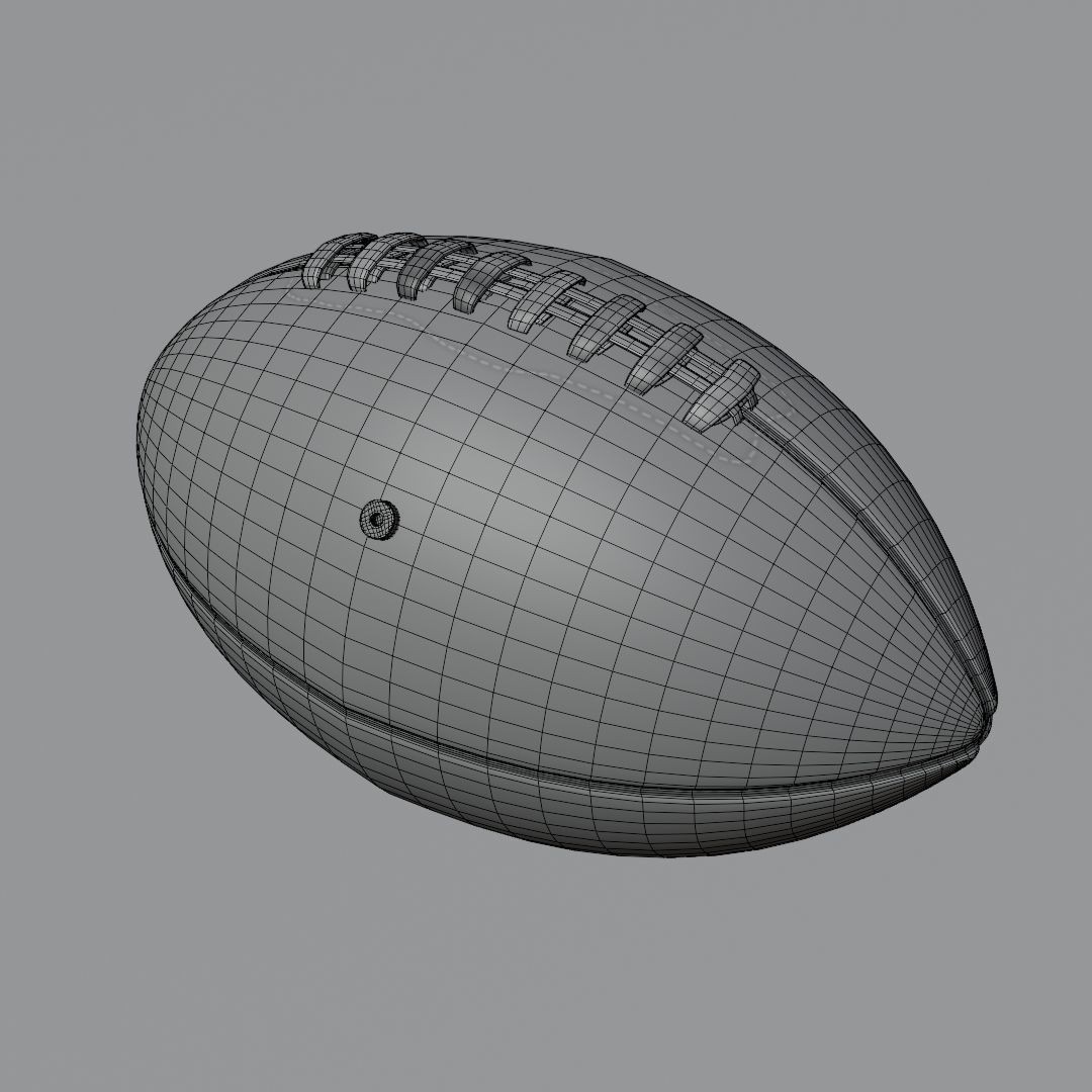 American Football 3D Model – Low Poly Game Asset, PBR Textures - View 9