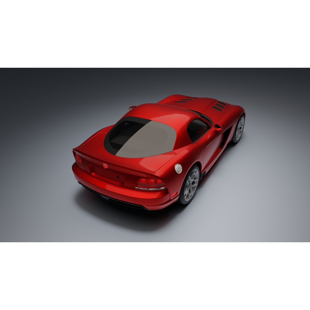 Dodge Viper SRT-10 Coupe 3D Model – Low Poly PBR Car Asset, FBX - View 16