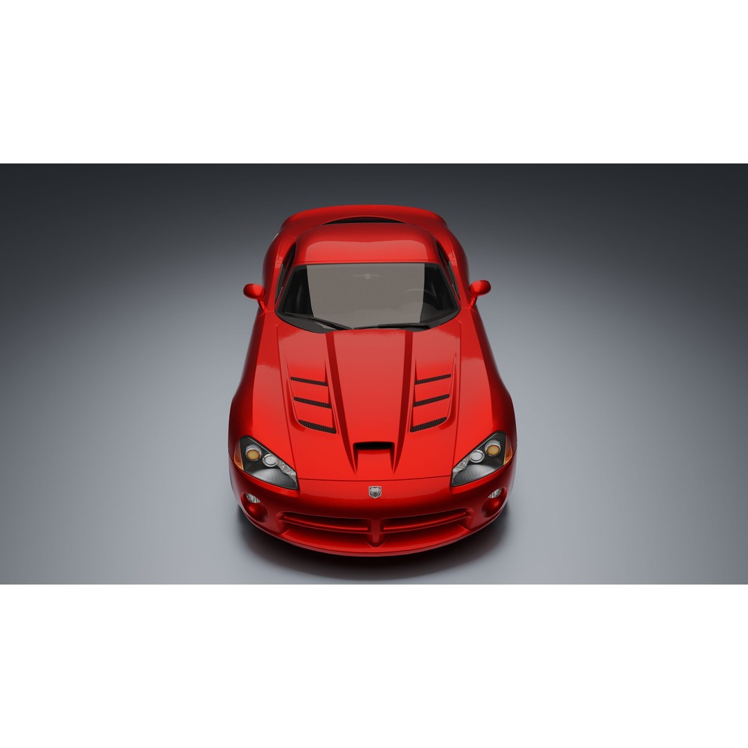 Dodge Viper SRT-10 Coupe 3D Model – Low Poly PBR Car Asset, FBX - View 20