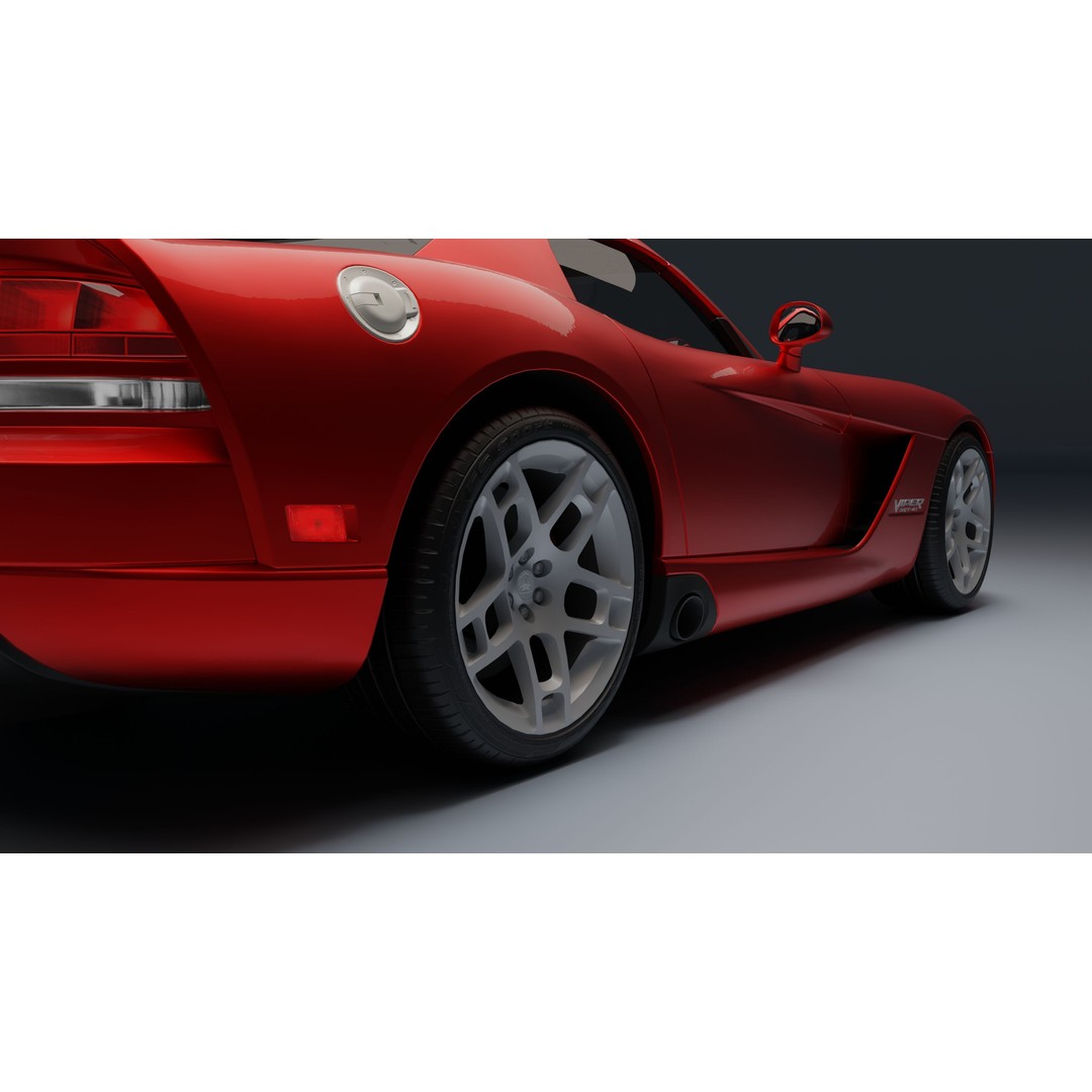 Dodge Viper SRT-10 Coupe 3D Model – Low Poly PBR Car Asset, FBX - View 21