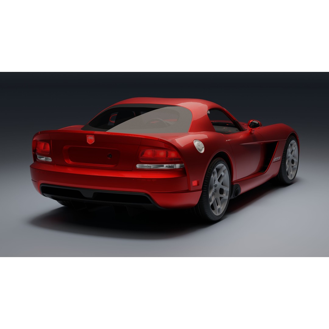 Dodge Viper SRT-10 Coupe 3D Model – Low Poly PBR Car Asset, FBX - View 24