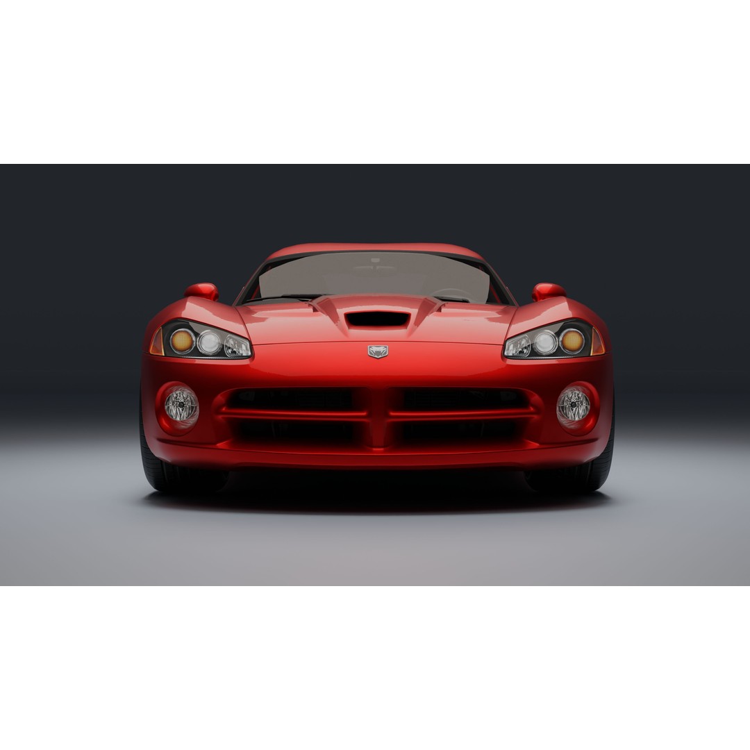Dodge Viper SRT-10 Coupe 3D Model – Low Poly PBR Car Asset, FBX - View 25