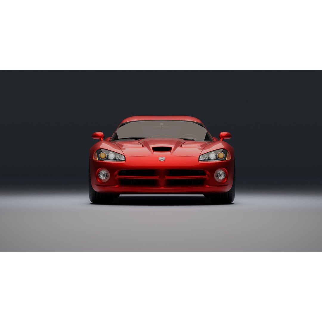 Dodge Viper SRT-10 Coupe 3D Model – Low Poly PBR Car Asset, FBX - View 27