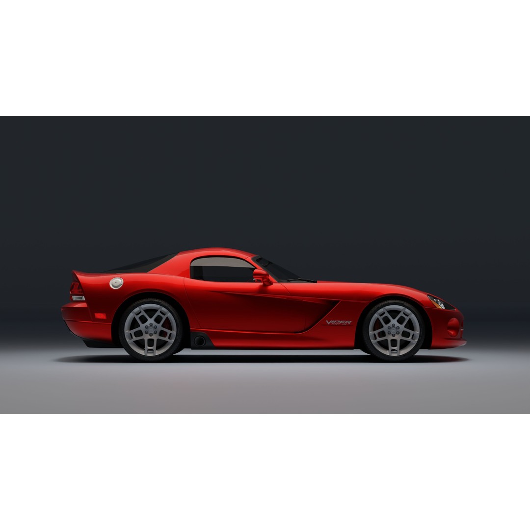 Dodge Viper SRT-10 Coupe 3D Model – Low Poly PBR Car Asset, FBX - View 29