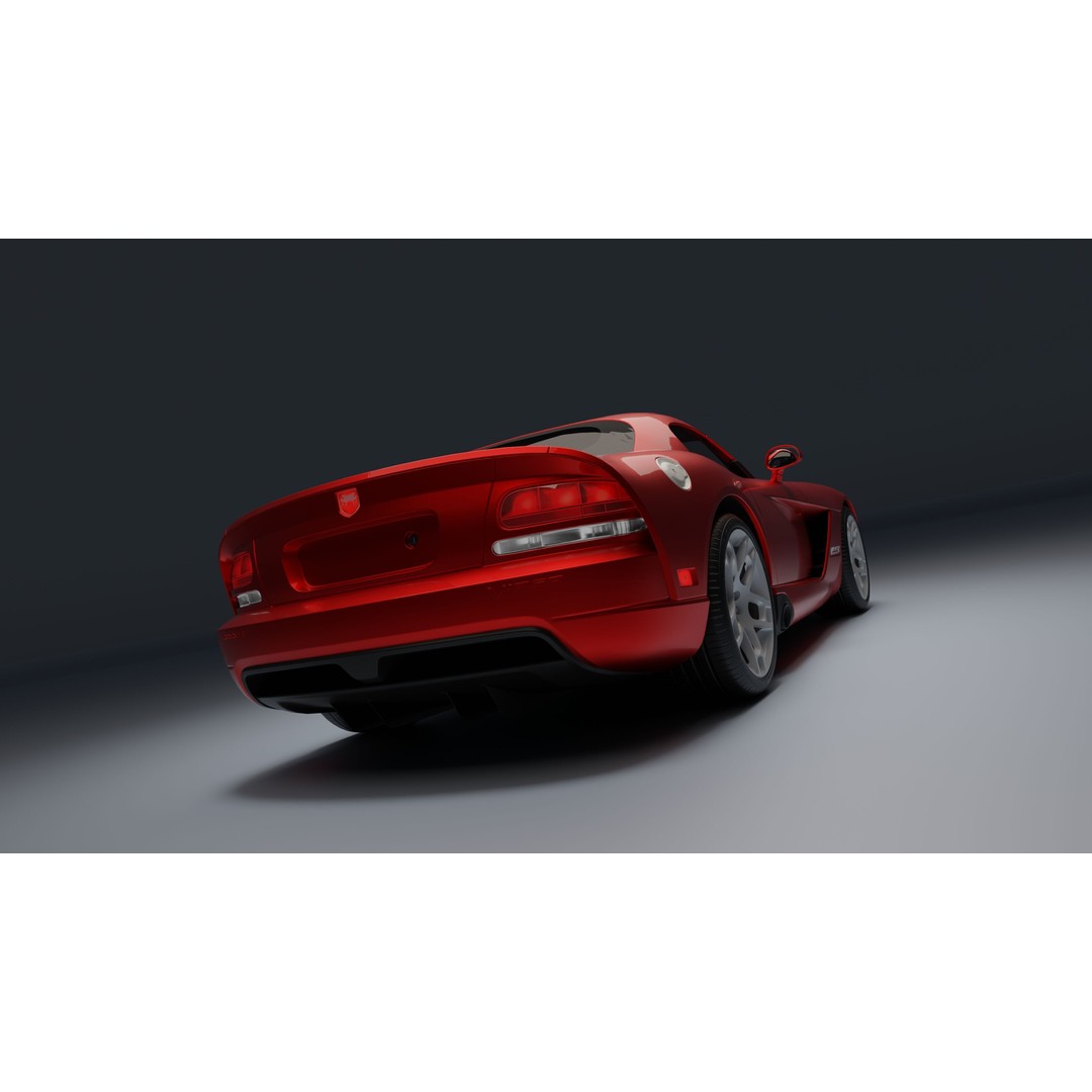 Dodge Viper SRT-10 Coupe 3D Model – Low Poly PBR Car Asset, FBX - View 30