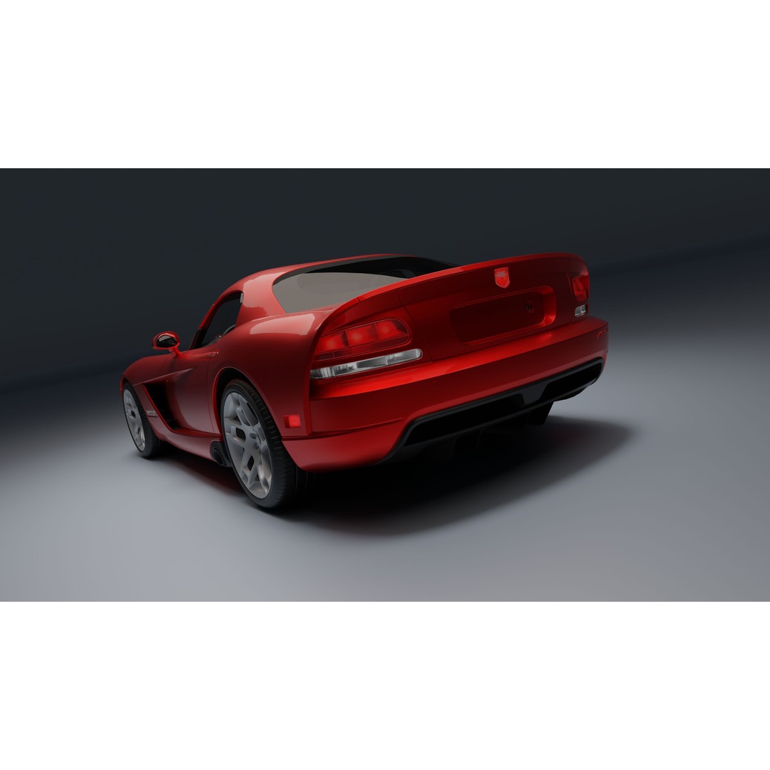 Dodge Viper SRT-10 Coupe 3D Model – Low Poly PBR Car Asset, FBX - View 31