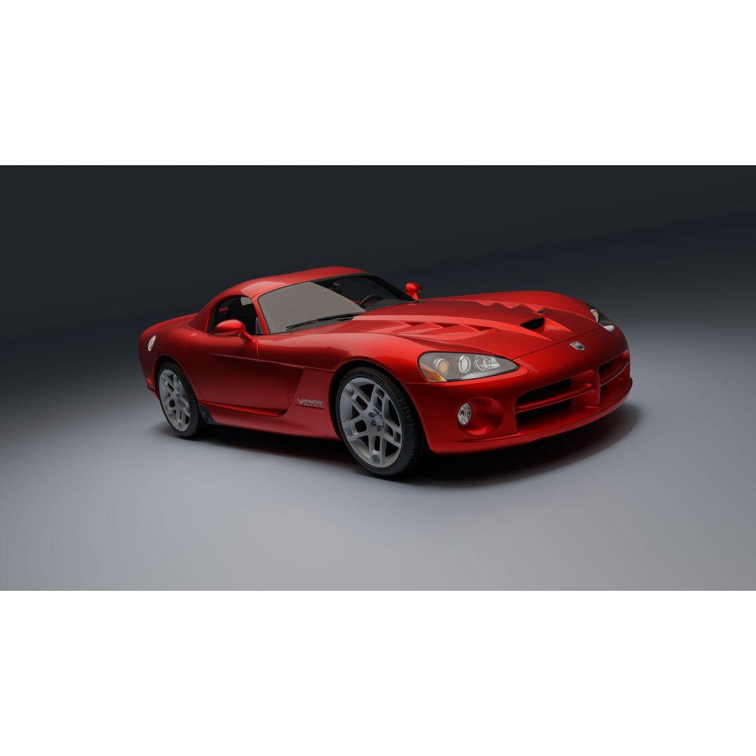 Dodge Viper SRT-10 Coupe 3D Model – Low Poly PBR Car Asset, FBX - View 32
