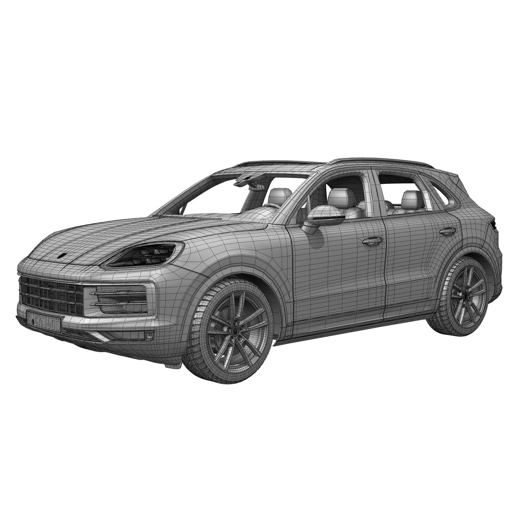 Porsche Cayenne 2024 3D Model – High Poly Game Asset, FBX & OBJ - View 21