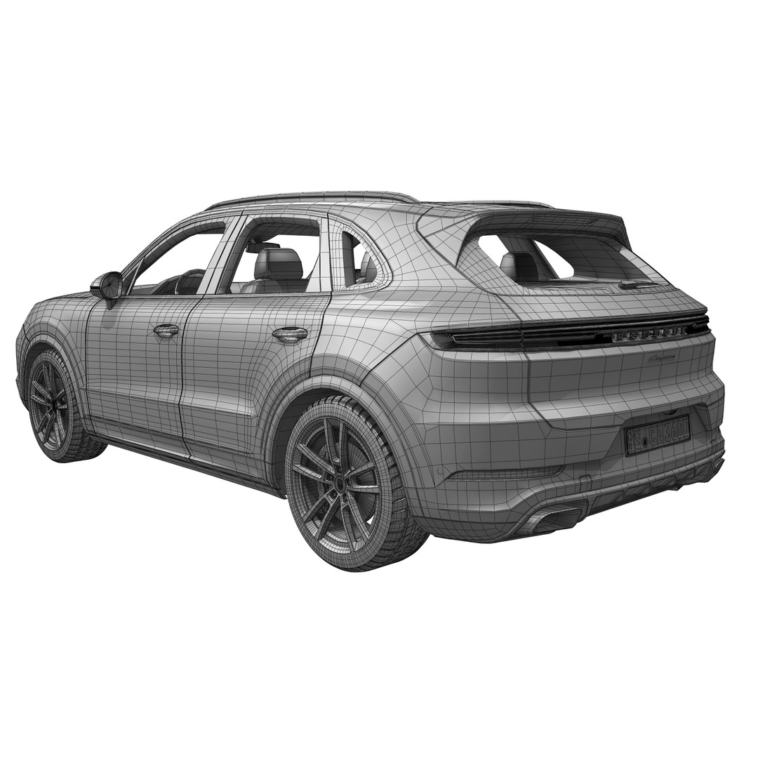 Porsche Cayenne 2024 3D Model – High Poly Game Asset, FBX & OBJ - View 22
