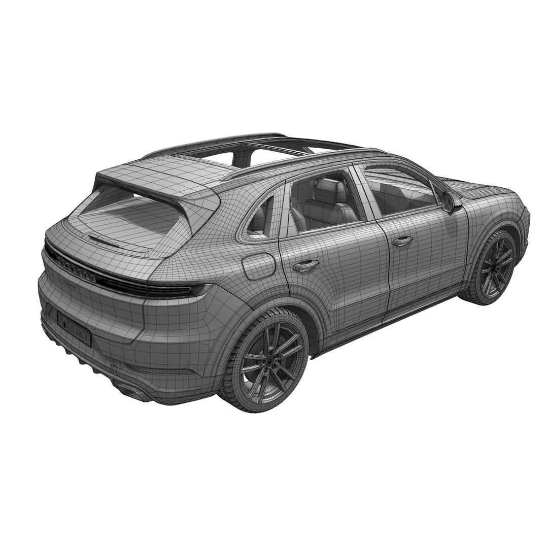 Porsche Cayenne 2024 3D Model – High Poly Game Asset, FBX & OBJ - View 23