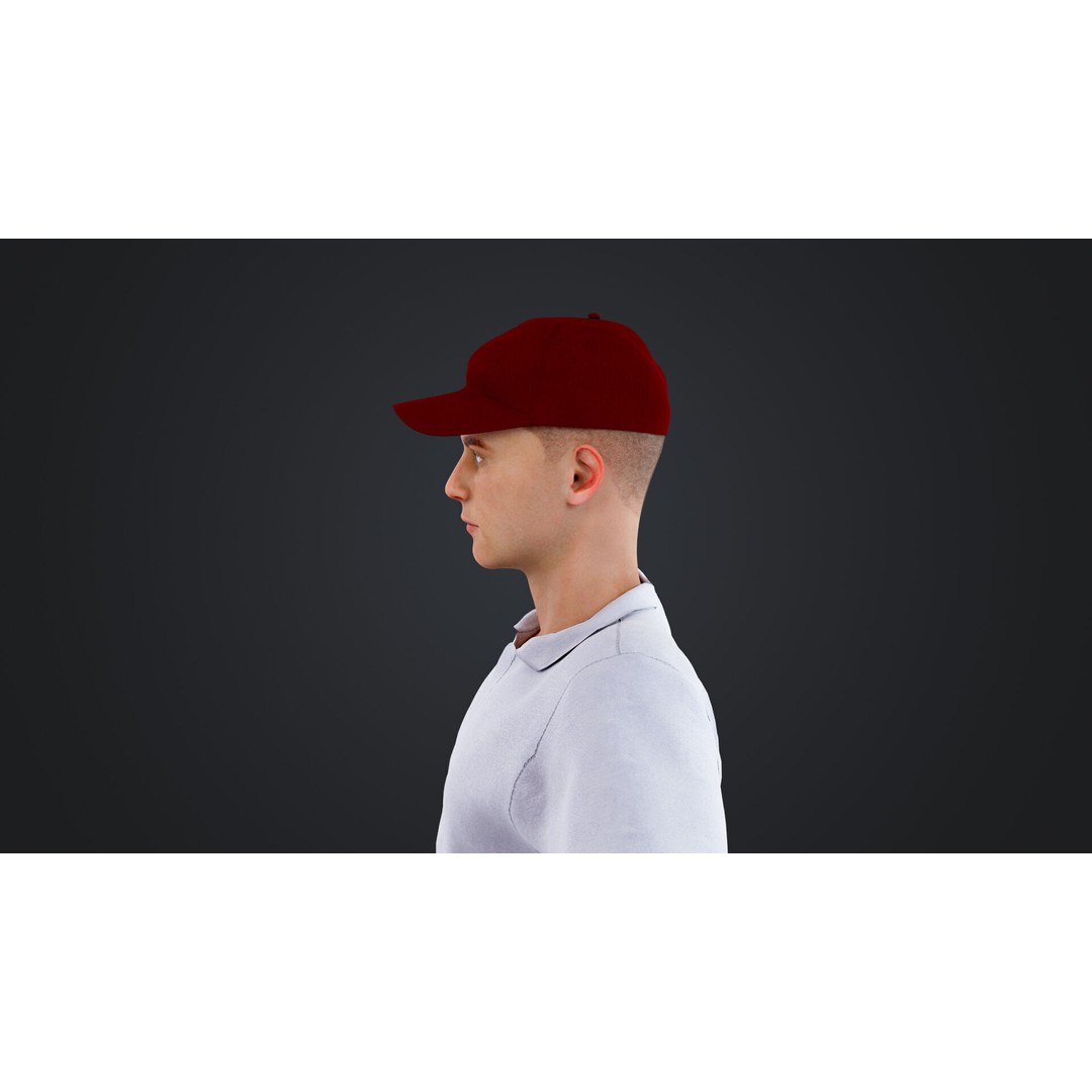 Golf Player 3D Model – Low Poly Rigged Character, FBX, OBJ - View 13