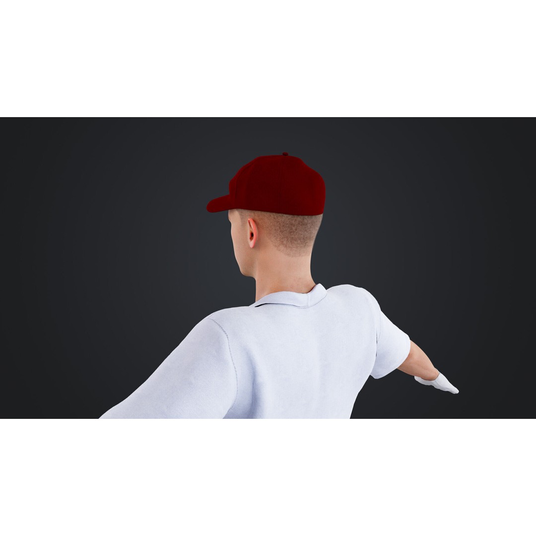 Golf Player 3D Model – Low Poly Rigged Character, FBX, OBJ - View 14