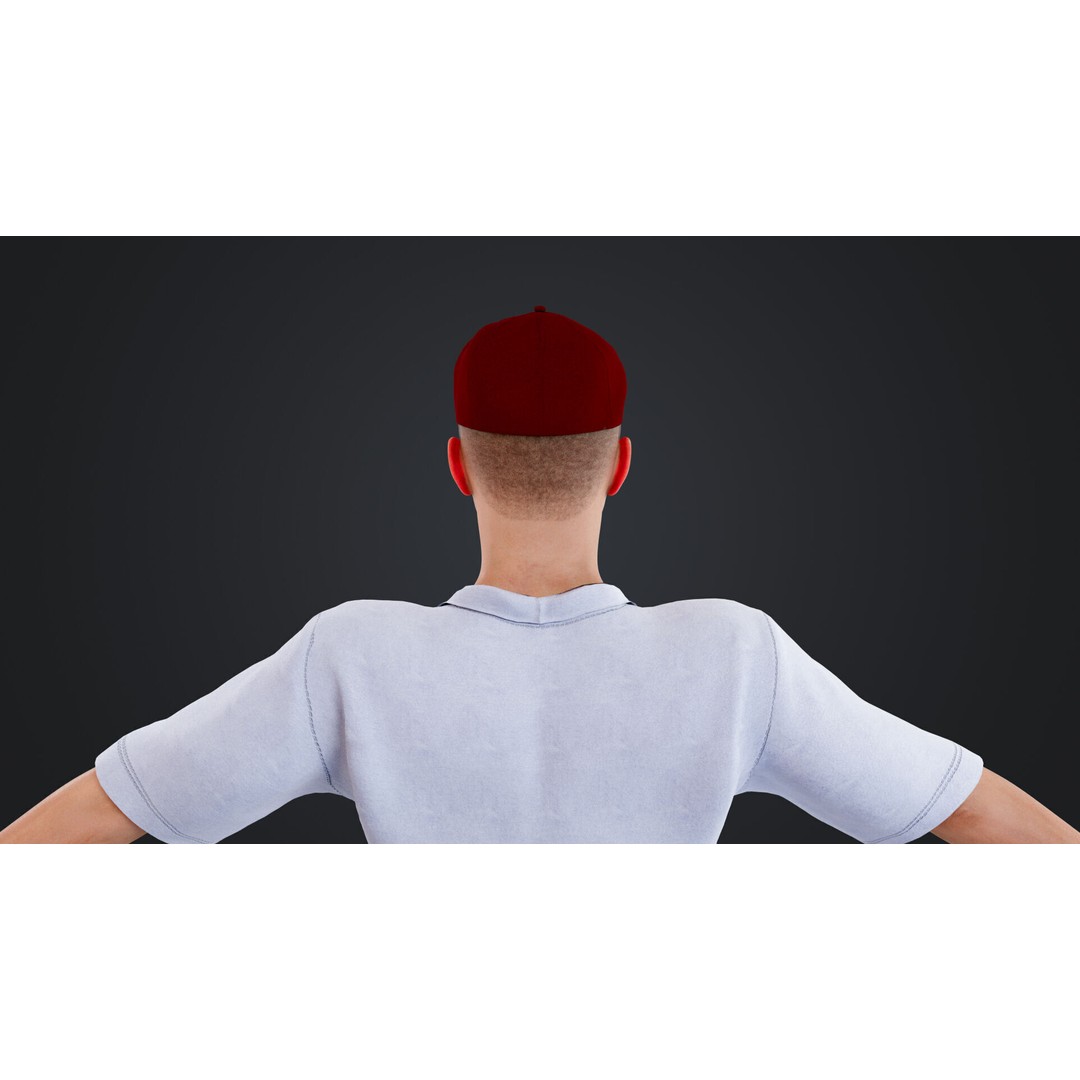 Golf Player 3D Model – Low Poly Rigged Character, FBX, OBJ - View 15