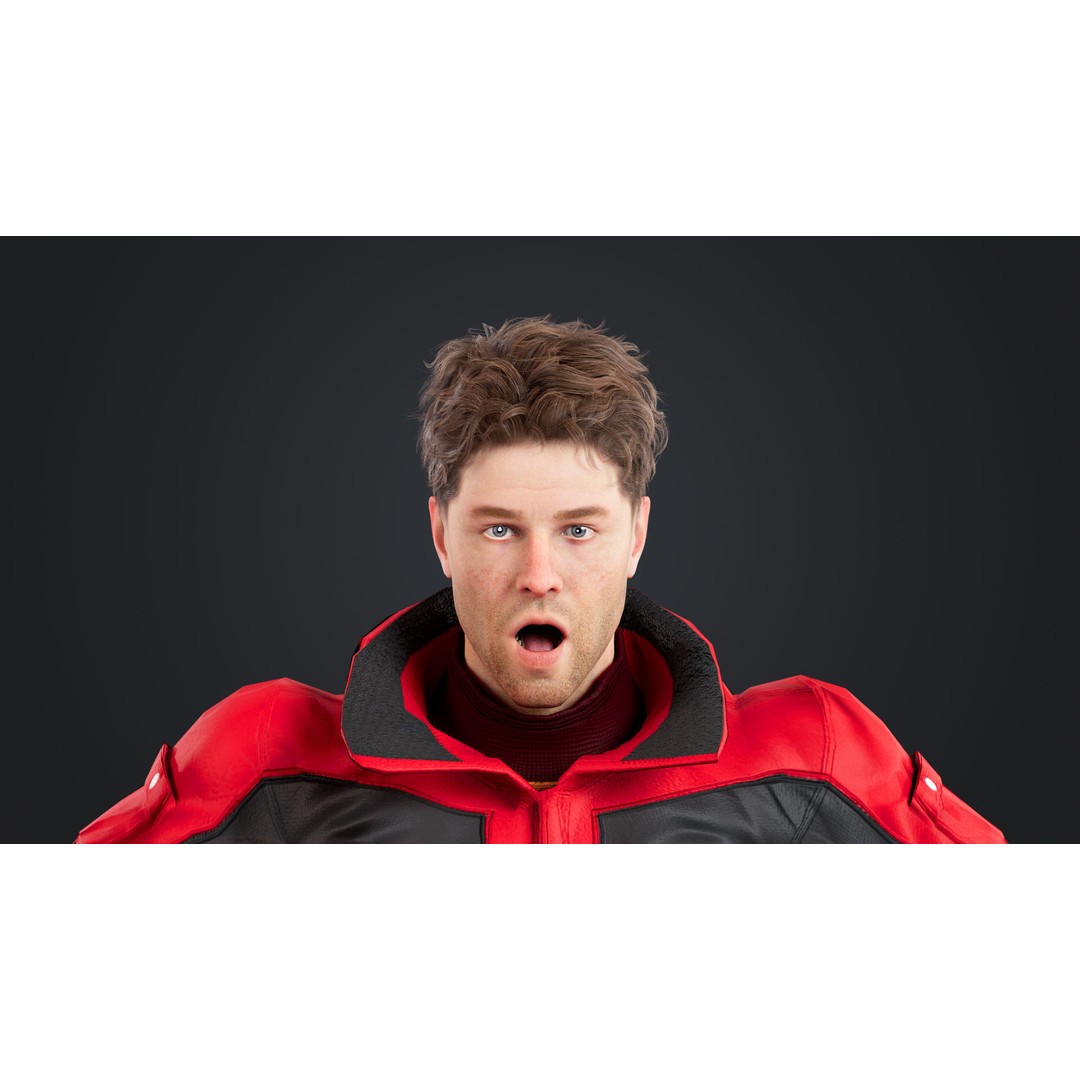 Rigged Male Skier 3D Model – Low Poly Character for Animation, FBX, OBJ - View 18