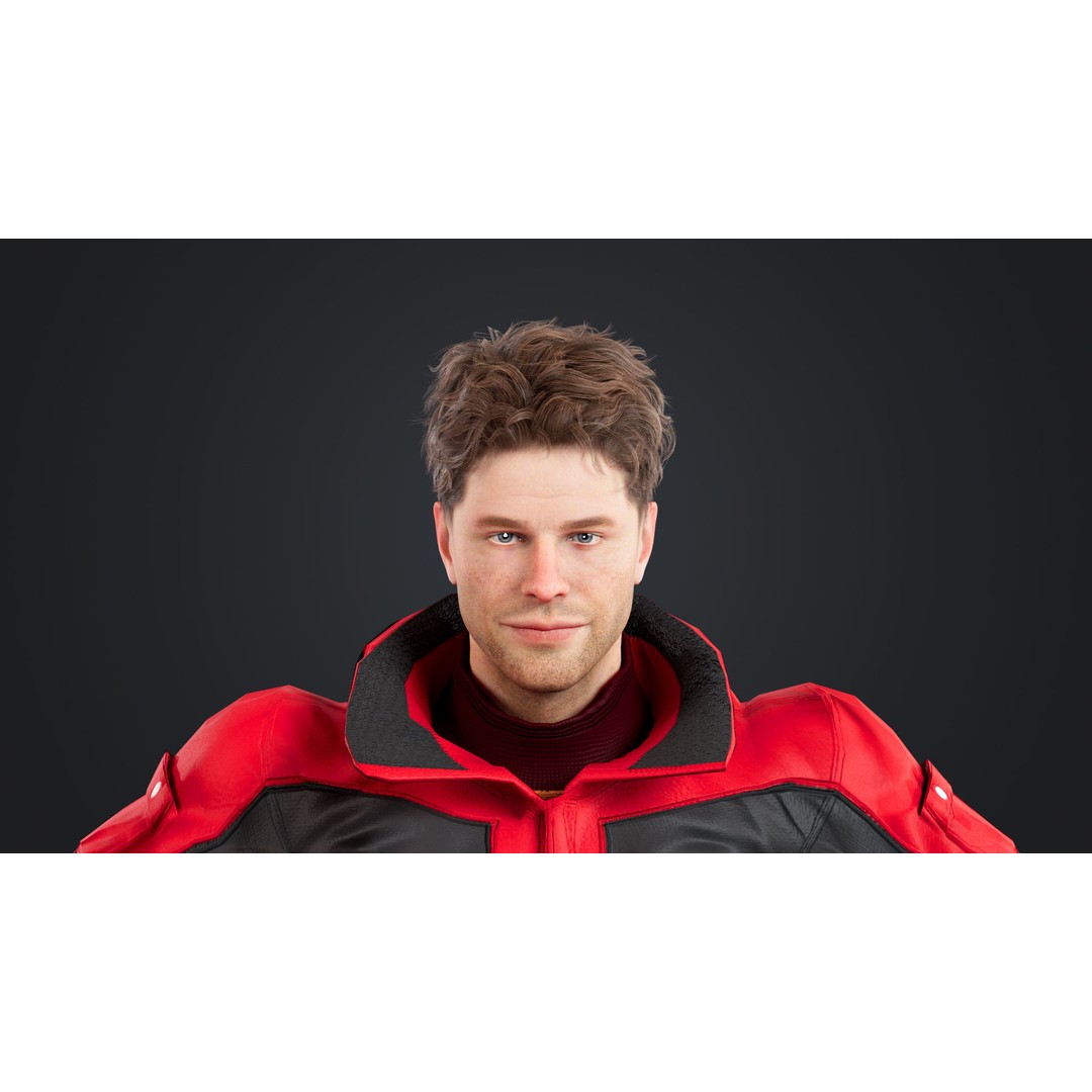 Rigged Male Skier 3D Model – Low Poly Character for Animation, FBX, OBJ - View 19