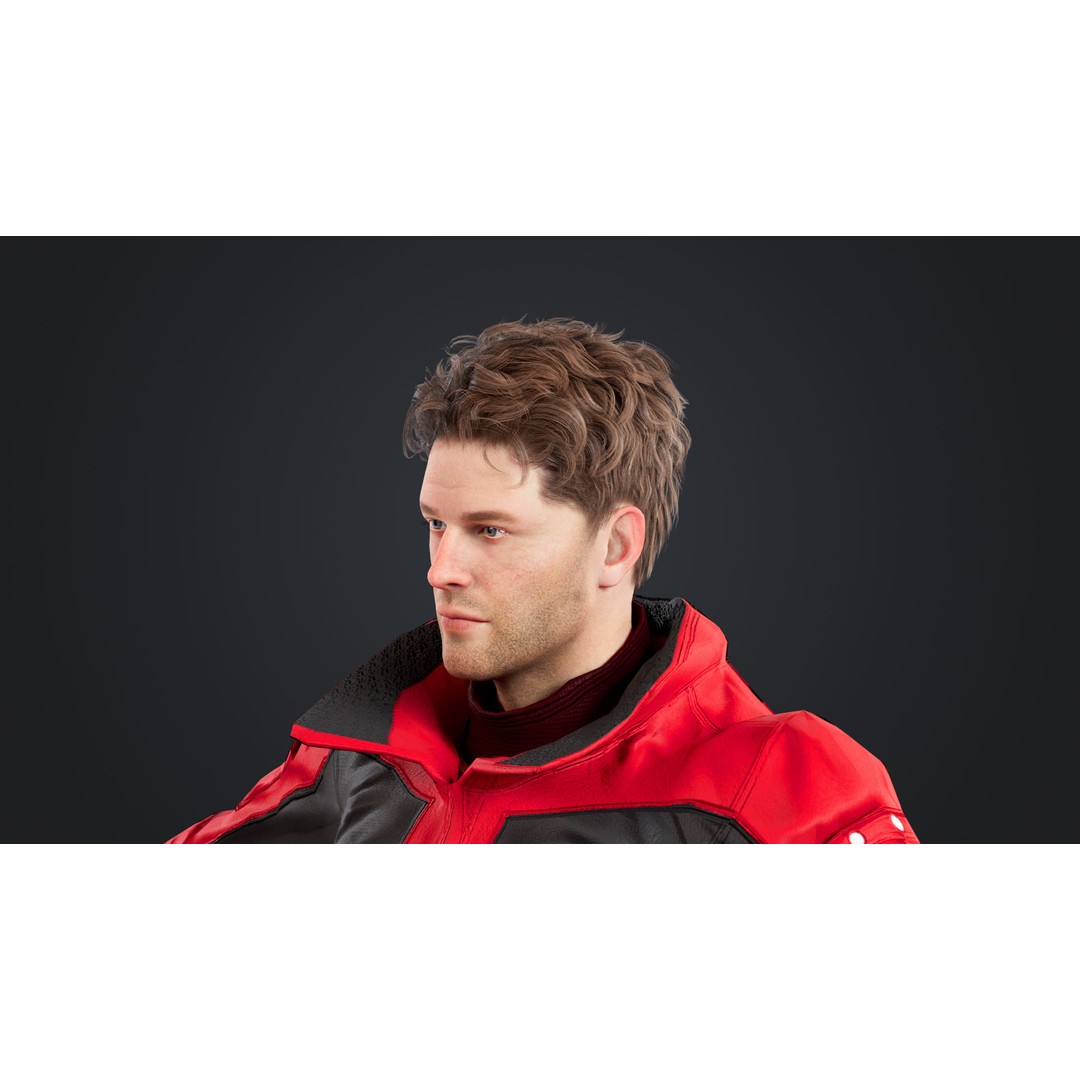 Rigged Male Skier 3D Model – Low Poly Character for Animation, FBX, OBJ - View 20