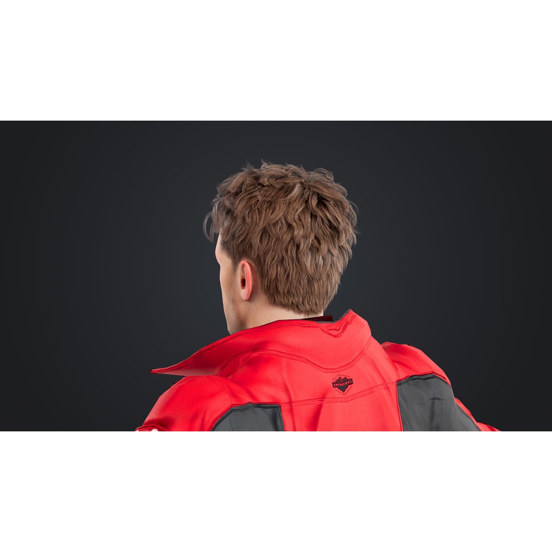 Rigged Male Skier 3D Model – Low Poly Character for Animation, FBX, OBJ - View 22