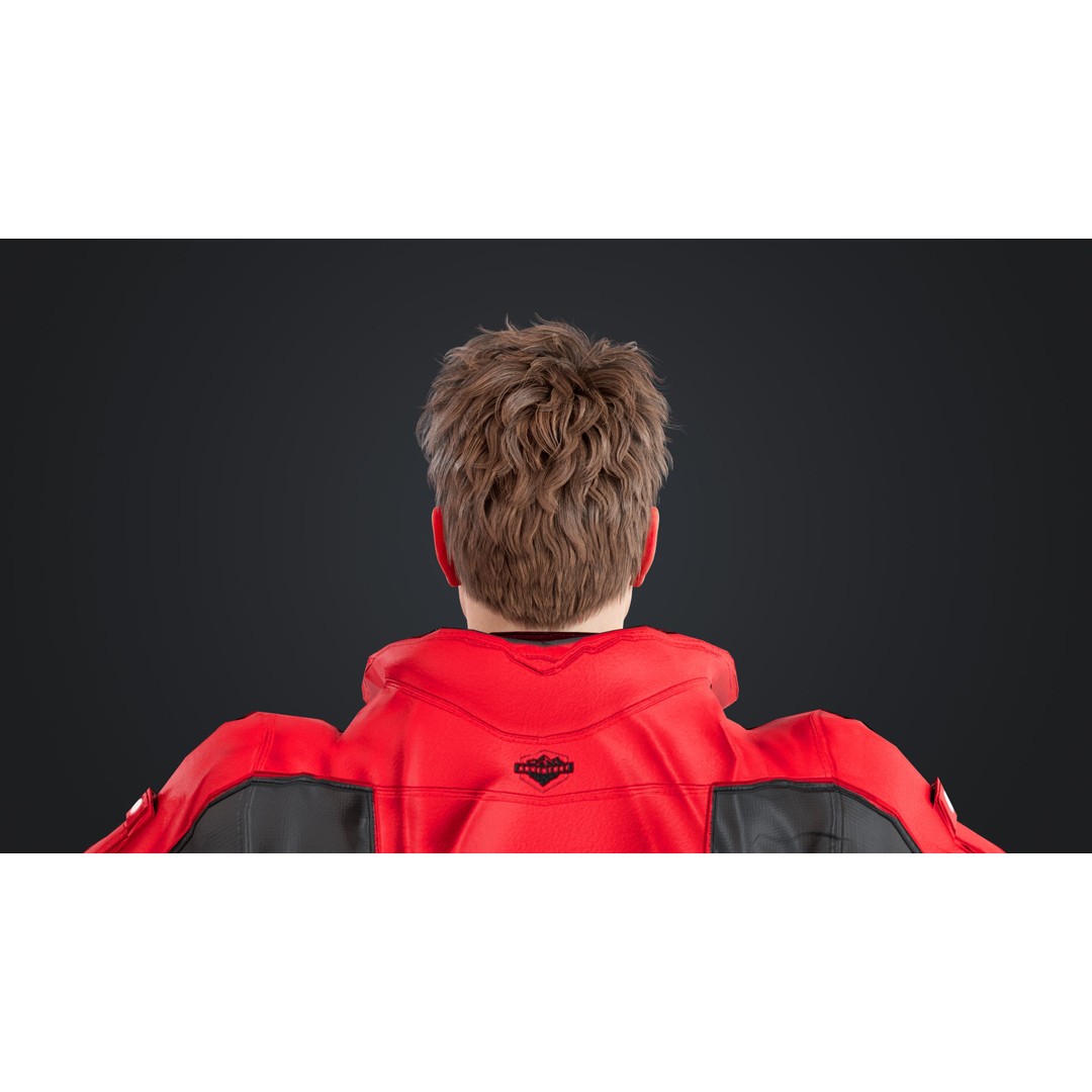 Rigged Male Skier 3D Model – Low Poly Character for Animation, FBX, OBJ - View 23