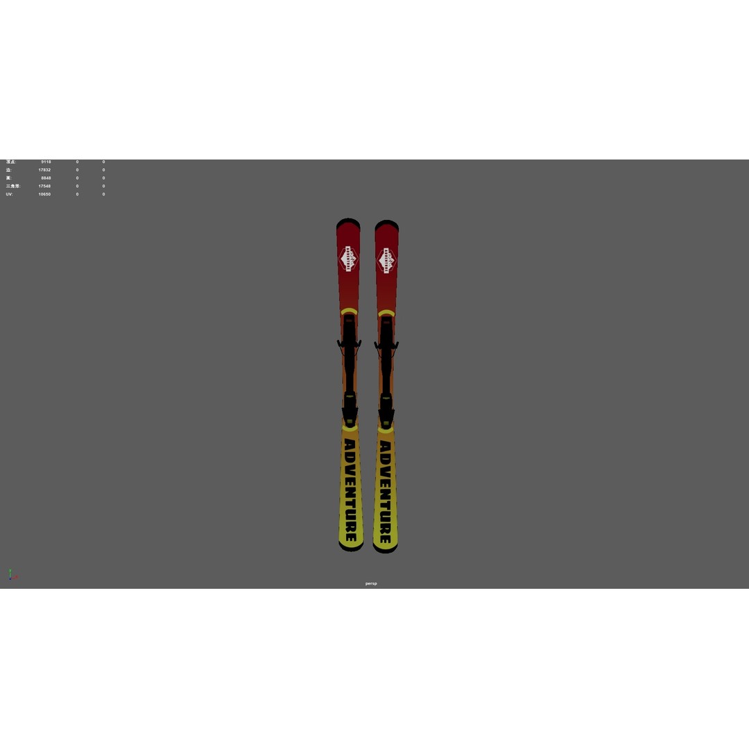 Rigged Male Skier 3D Model – Low Poly Character for Animation, FBX, OBJ - View 38