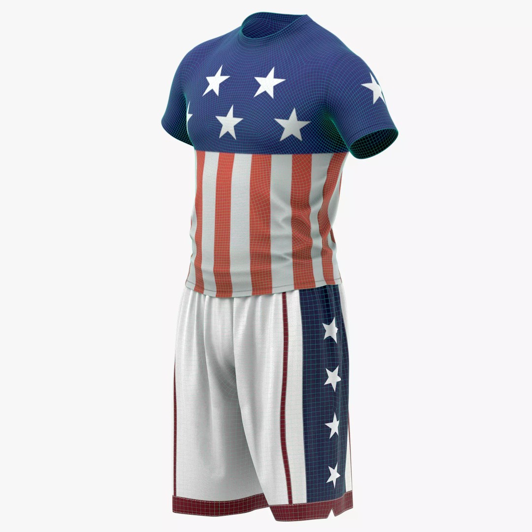 Summer Outfit 3D Model – Low Poly Realistic Clothing, FBX, PBR - View 10