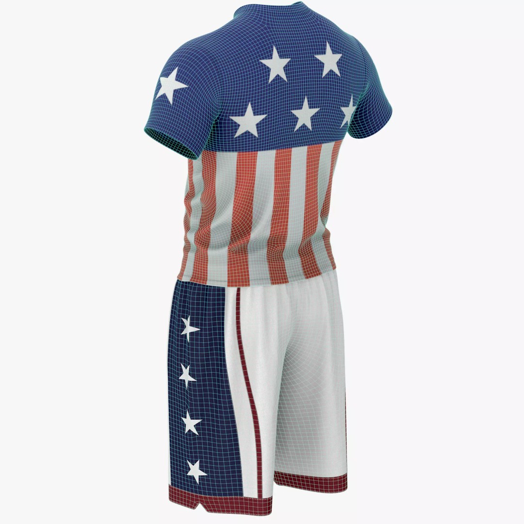 Summer Outfit 3D Model – Low Poly Realistic Clothing, FBX, PBR - View 11