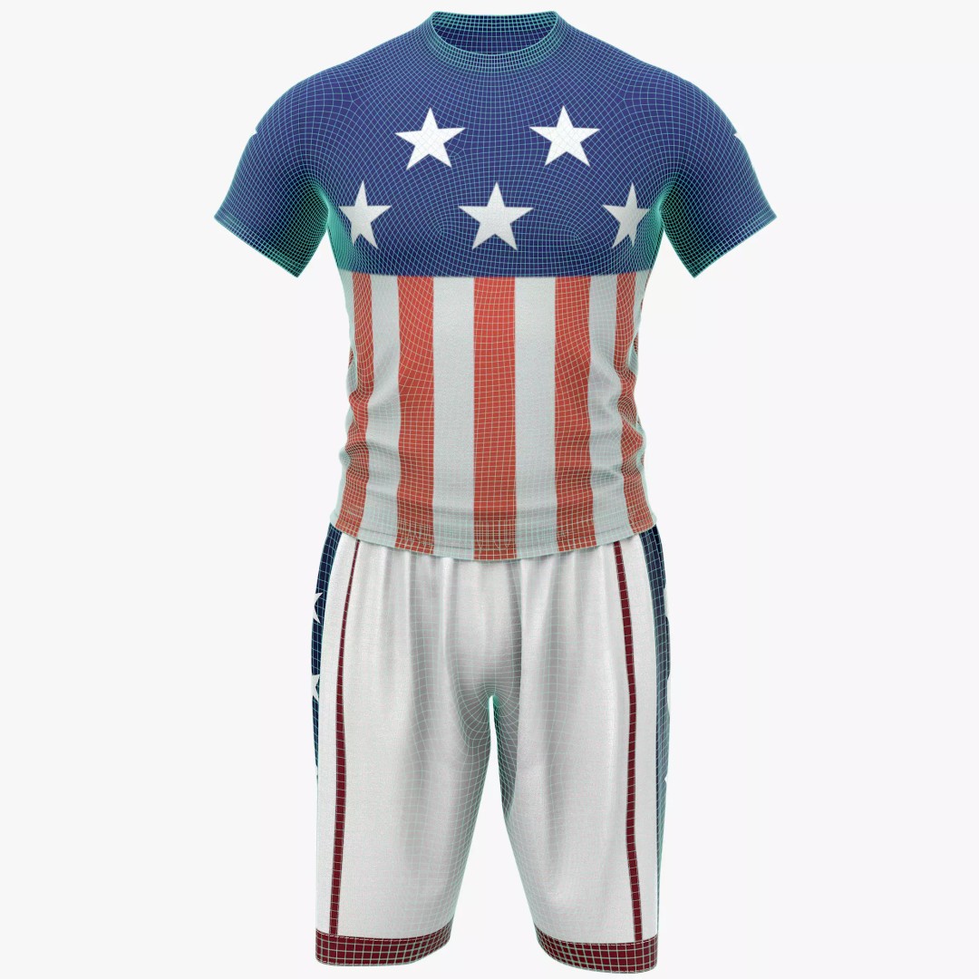 Summer Outfit 3D Model – Low Poly Realistic Clothing, FBX, PBR - View 12